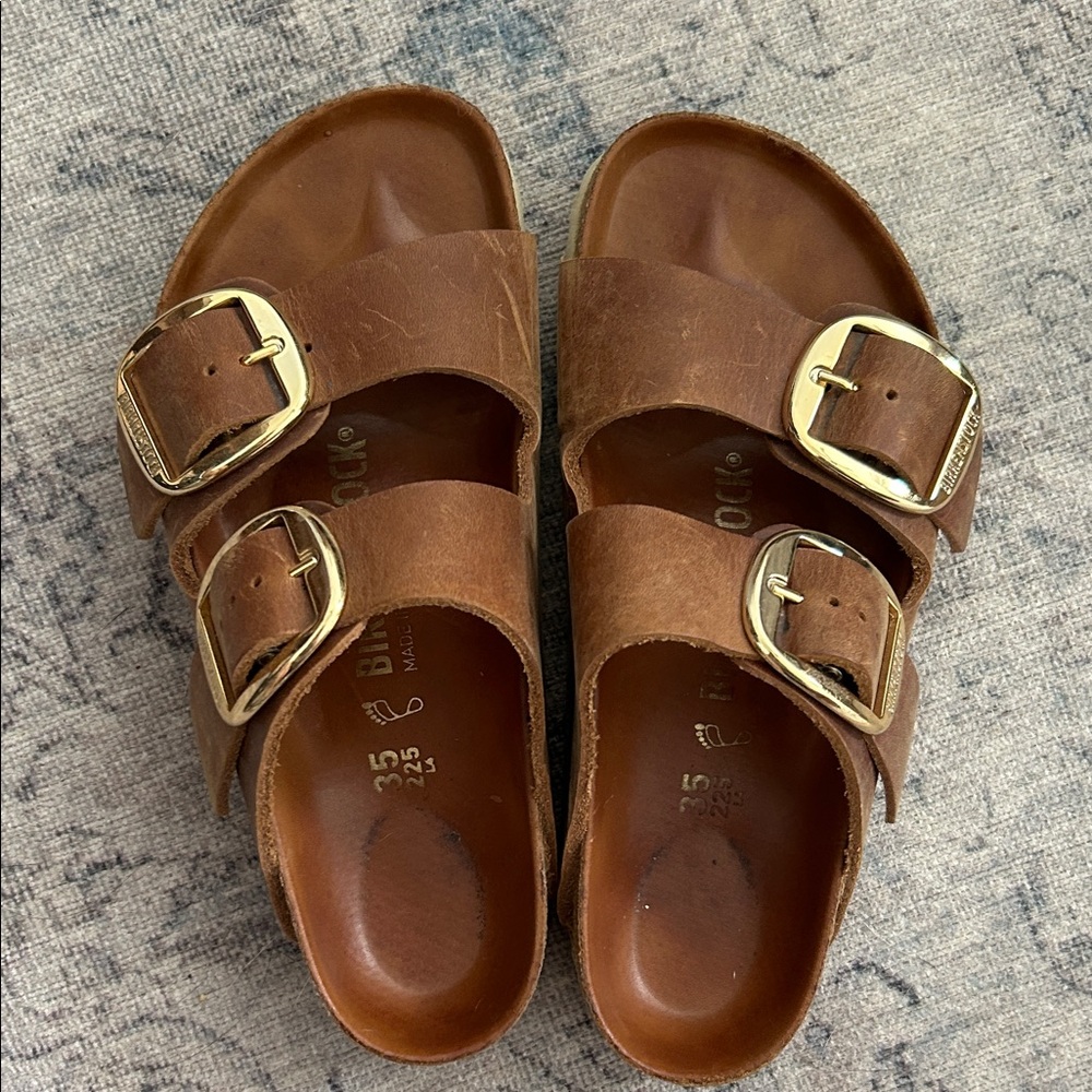 Birkenstock Arizona oiled leather big buckle sandals